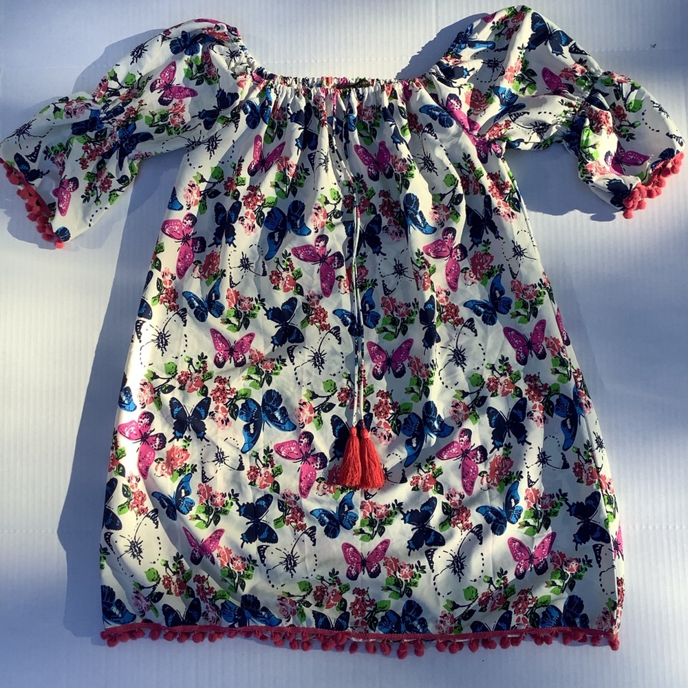 Chic Butterfly Print Mini Dress